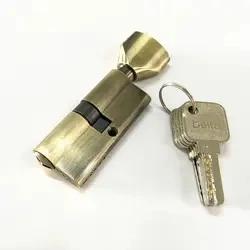 Låsecylinder af messing med håndtag